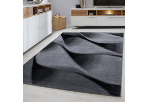 Parma Design Vloerkleed Zwart / Grijs Laagpolig