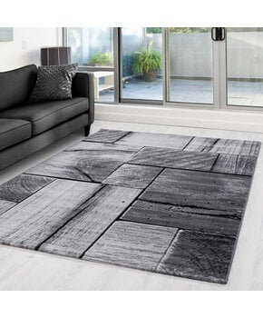 Tapijtenloods Parma Design Vloerkleed Zwart / Grijs Laagpolig