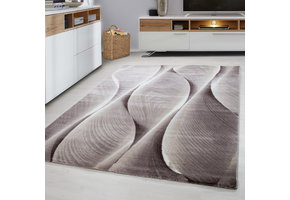 Tapijtenloods Parma Design Vloerkleed Bruin / Beige Laagpolig
