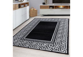 Parma Design Vloerkleed Zwart / Wit Laagpolig