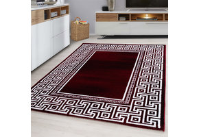 Tapijtenloods Parma Design Vloerkleed Rood / Wit Laagpolig