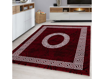 Plus Vloerkleed - Laagpolig Tapijt Woonkamer - Rood / Wit