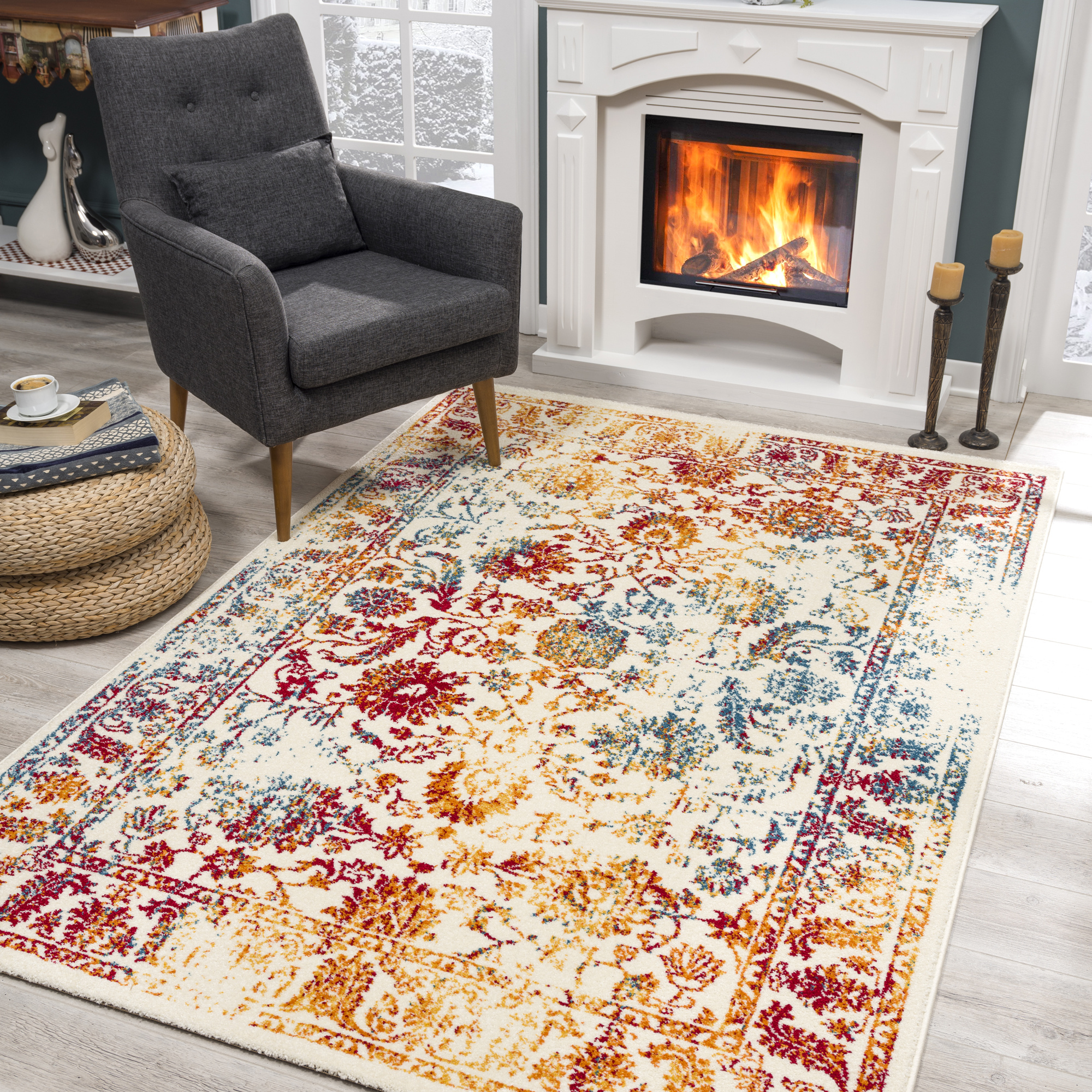 Vintage Van Gogh Vloerkleed Multi Laagpolig