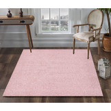 Loca Shaggy Vloerkleed – Modern Uni Effen – Roze Hoogpolig & Zacht