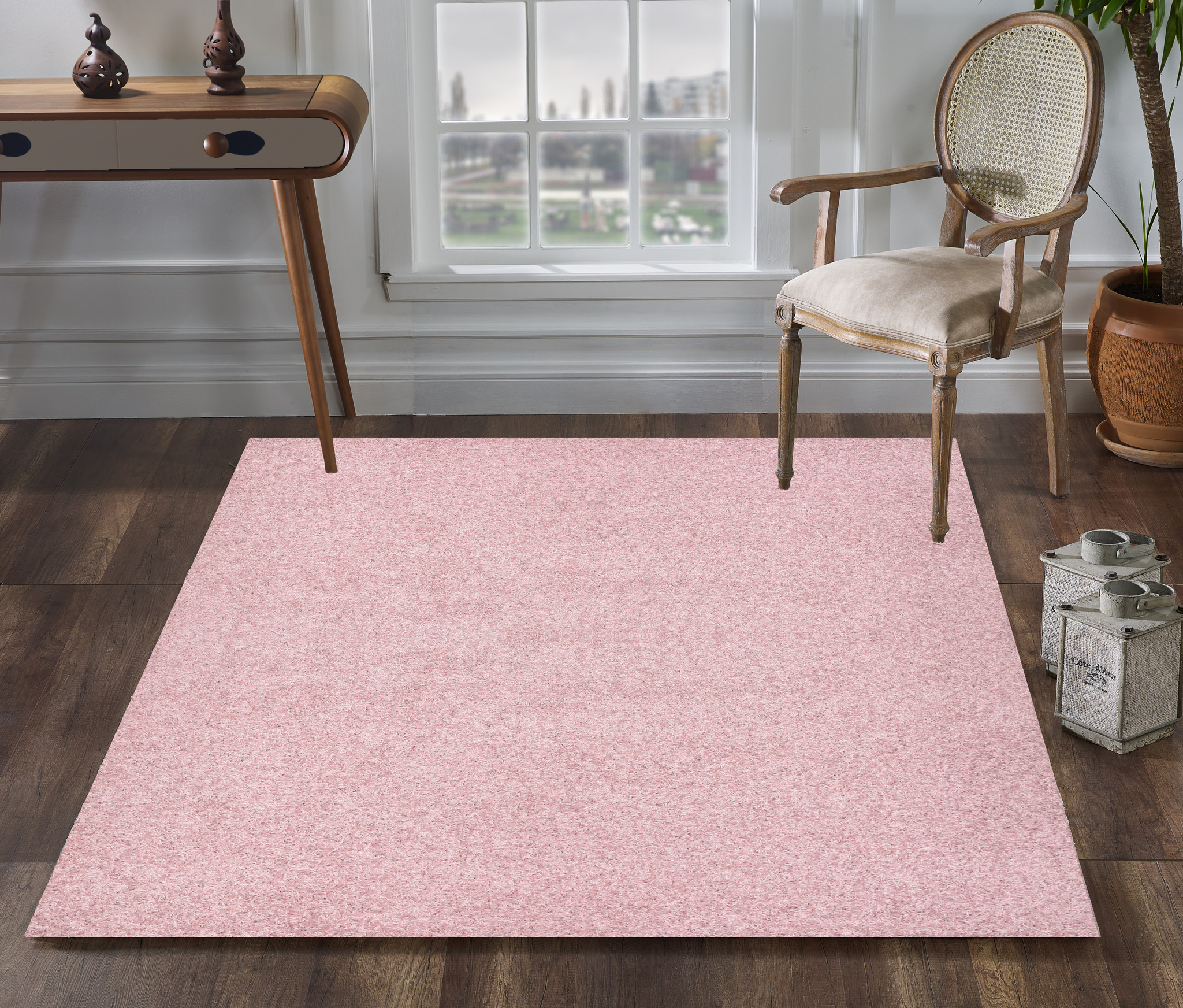 Loca Shaggy Vloerkleed – Modern Uni Effen – Roze Hoogpolig & Zacht