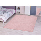 Loca Shaggy Vloerkleed – Modern Uni Effen – Roze Hoogpolig & Zacht