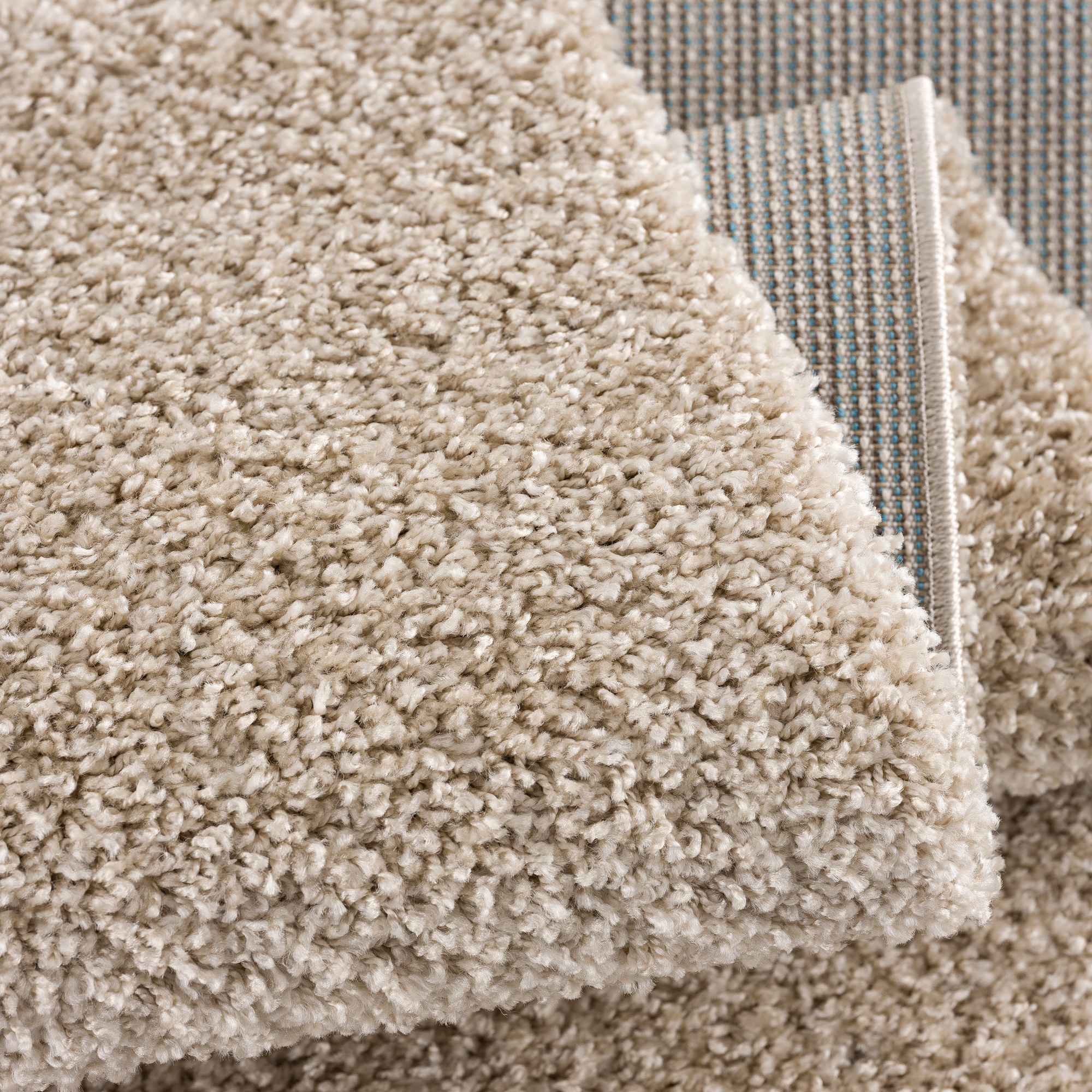 Loca Shaggy Vloerkleed – Modern Uni Effen – Beige Hoogpolig & Zacht
