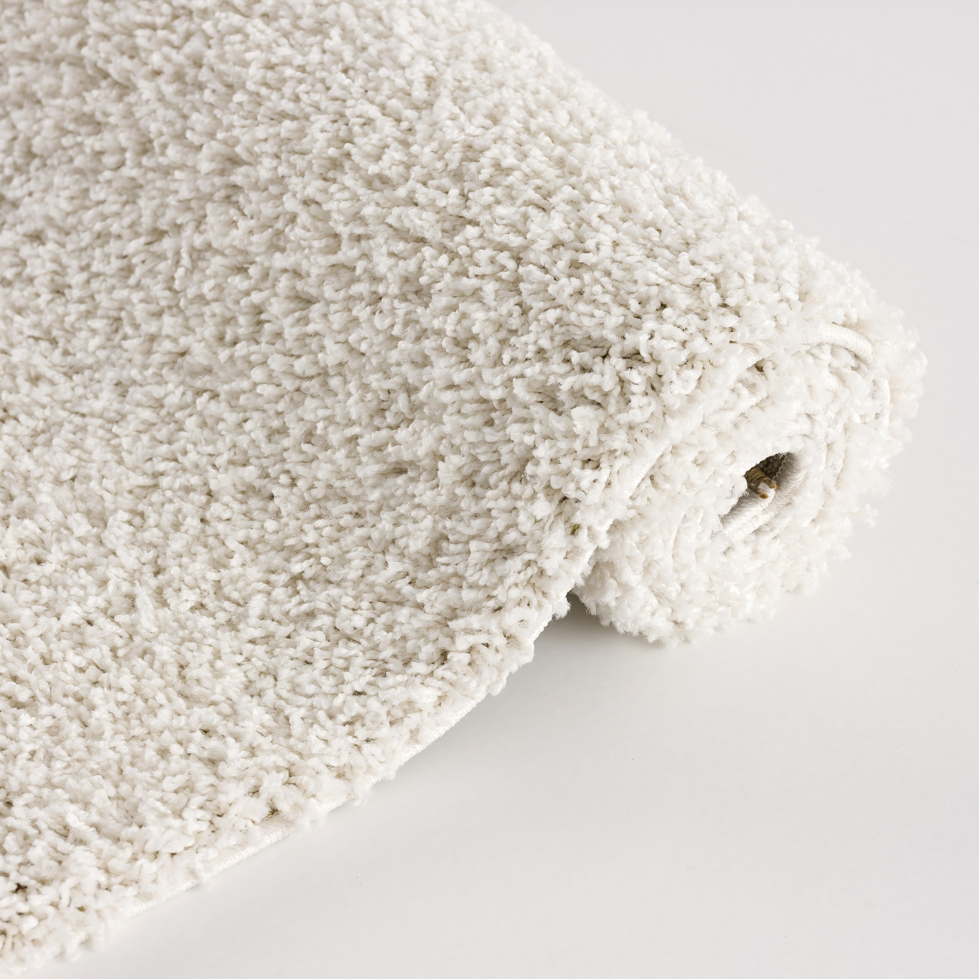 Loca Shaggy Vloerkleed – Modern Uni Effen – Creme Hoogpolig & Zacht