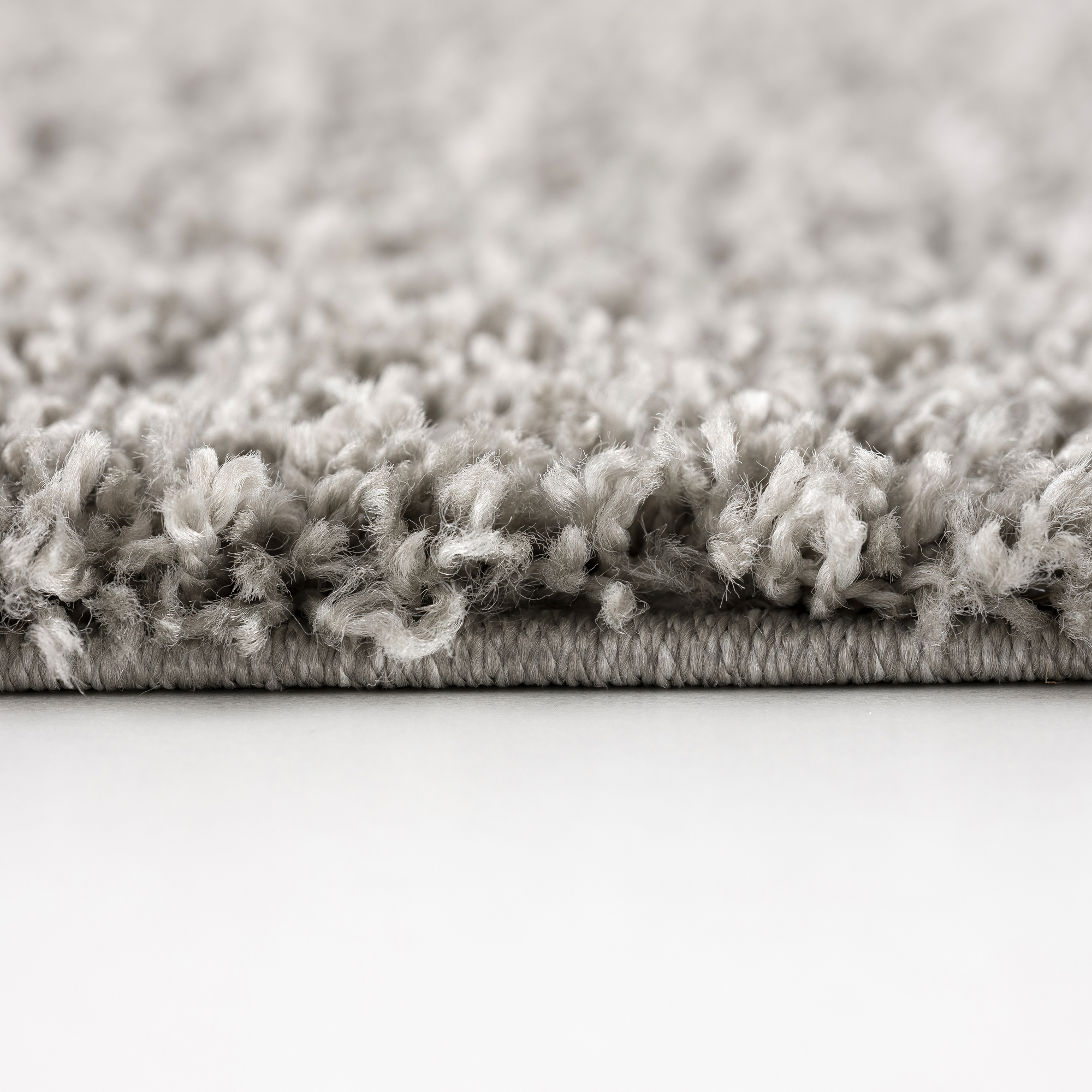 Loca Shaggy Vloerkleed – Modern Uni Effen – Lichtgrijs Hoogpolig & Zacht