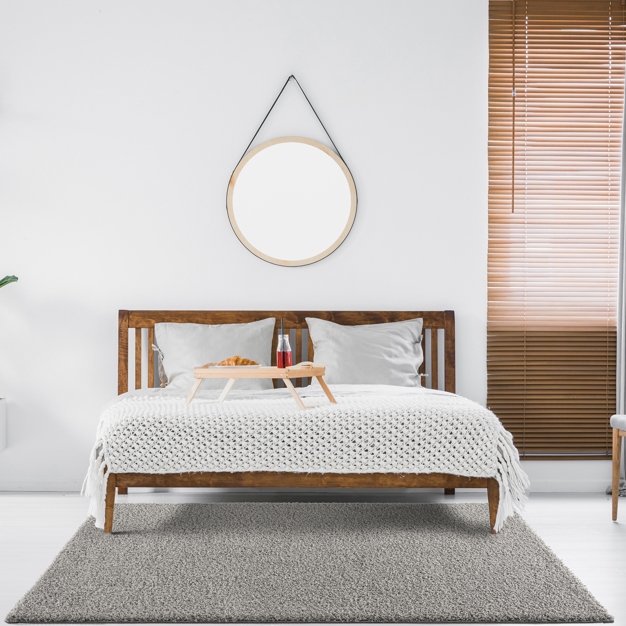 Loca Shaggy Vloerkleed – Modern Uni Effen – Lichtgrijs Hoogpolig & Zacht