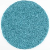 Rond Loca Shaggy Vloerkleed – Modern Uni Effen – Turquoise Blauw Hoogpolig & Zacht