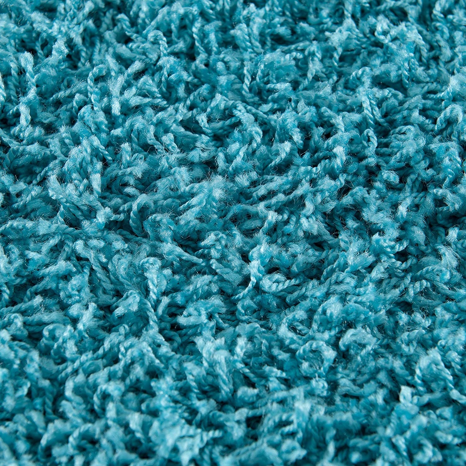 Tapijtenloods Shaggy Rond Vloerkleed Turquoise Hoogpolig