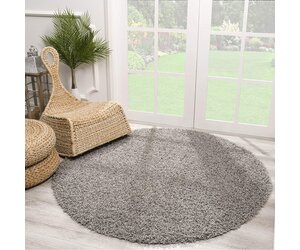 Teppium Hoogpolig Rond Vloerkleed Effen Roze Trend Teppium Hoogpolig Rond Vloerkleed Effen Roze Trend