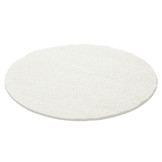Basic Rond Shaggy vloerkleed Creme Hoogpolig