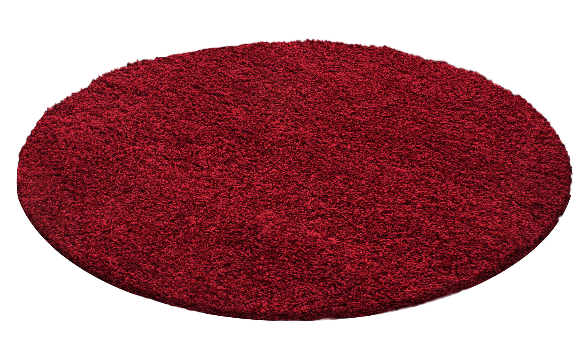 Tapijtenloods Basic Rond Shaggy vloerkleed Rood Hoogpolig- 80 CM ROND - Tapijtenloods Basic Rond Shaggy vloerkleed Rood Hoogpolig- 80 CM ROND -