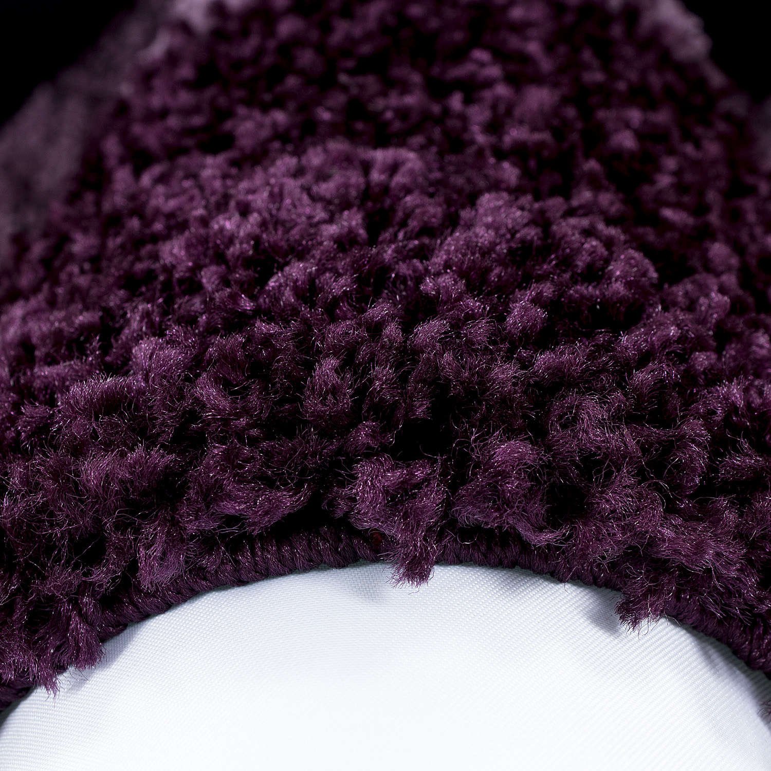 Basic Shaggy Kader vloerkleed Paars Hoogpolig