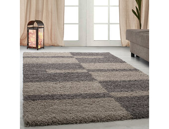 Tapijtenloods Gala Shaggy vloerkleed Taupe Hoogpolig
