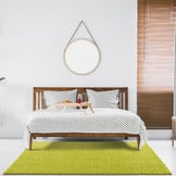 Loca Shaggy Vloerkleed – Modern Uni Effen – Groen Hoogpolig & Zacht