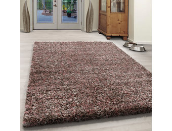 Tapijtenloods Rainbow Soft Shaggy Hoogpolig Vloerkleed Beige / Roze