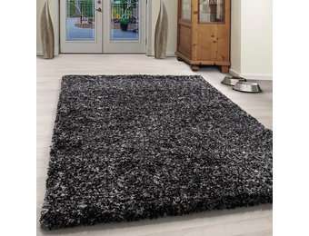 Tapijtenloods Rainbow Soft Shaggy Hoogpolig Vloerkleed Antraciet