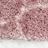 Opera Soft Shaggy Rond Hoogpolig Vloerkleed Roze