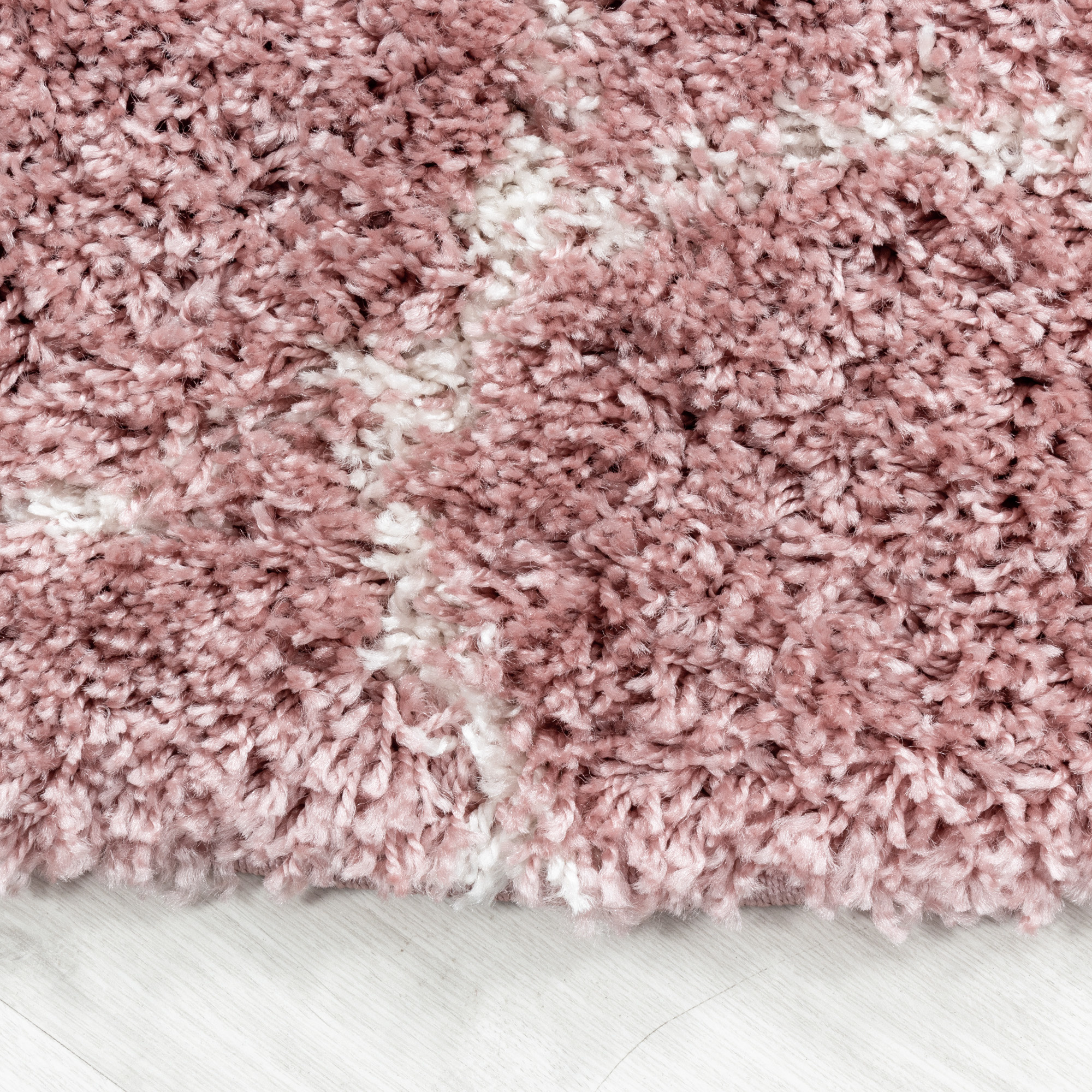 Opera Soft Shaggy Rond Hoogpolig Vloerkleed Roze