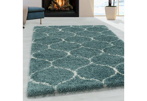 Tapijtenloods Opera Soft Shaggy Hoogpolig Vloerkleed Blauw / Turquoise
