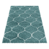 Tapijtenloods Opera Soft Shaggy Hoogpolig Vloerkleed Blauw / Turquoise