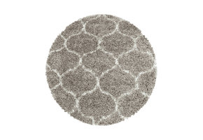 Tapijtenloods Opera Soft Shaggy Rond Hoogpolig Vloerkleed Beige