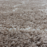 Opera Soft Shaggy Rond Hoogpolig Vloerkleed Beige