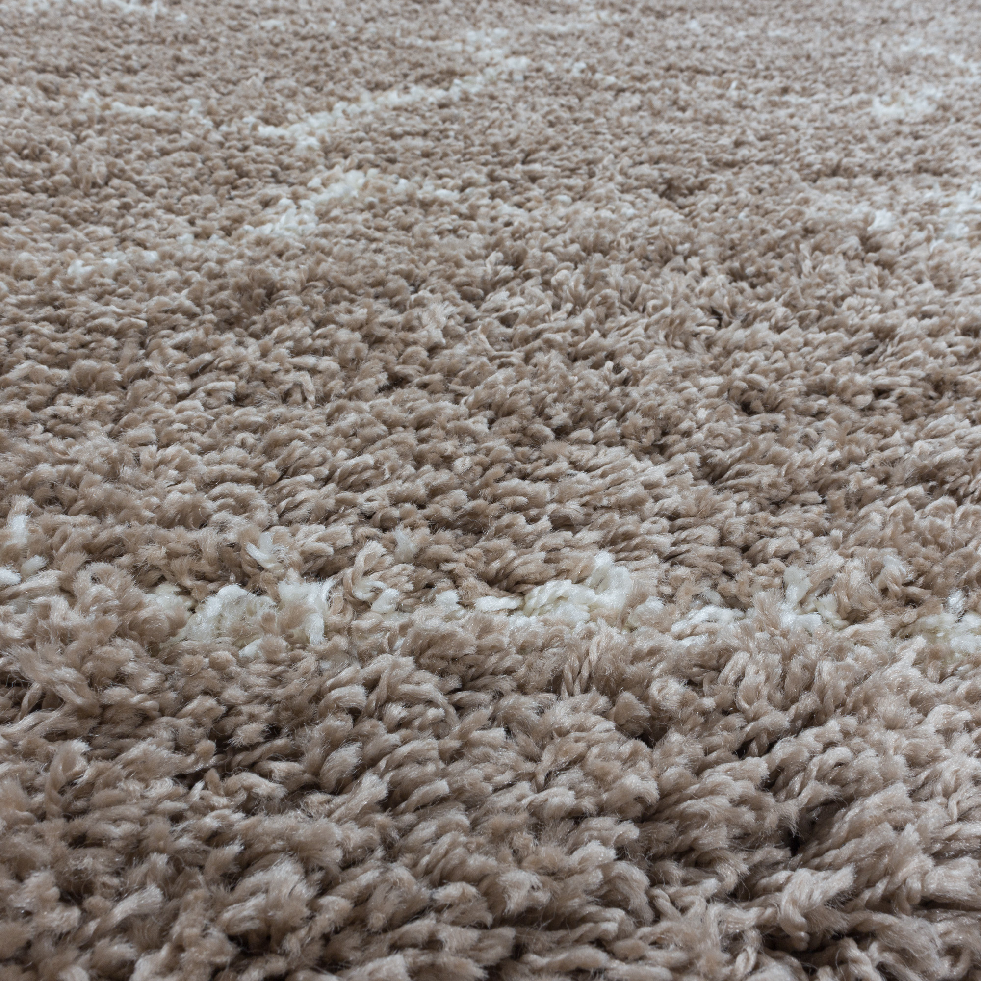 Opera Soft Shaggy Rond Hoogpolig Vloerkleed Beige