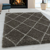 Tapijtenloods Harmony Soft Shaggy Hoogpolig Vloerkleed Taupe