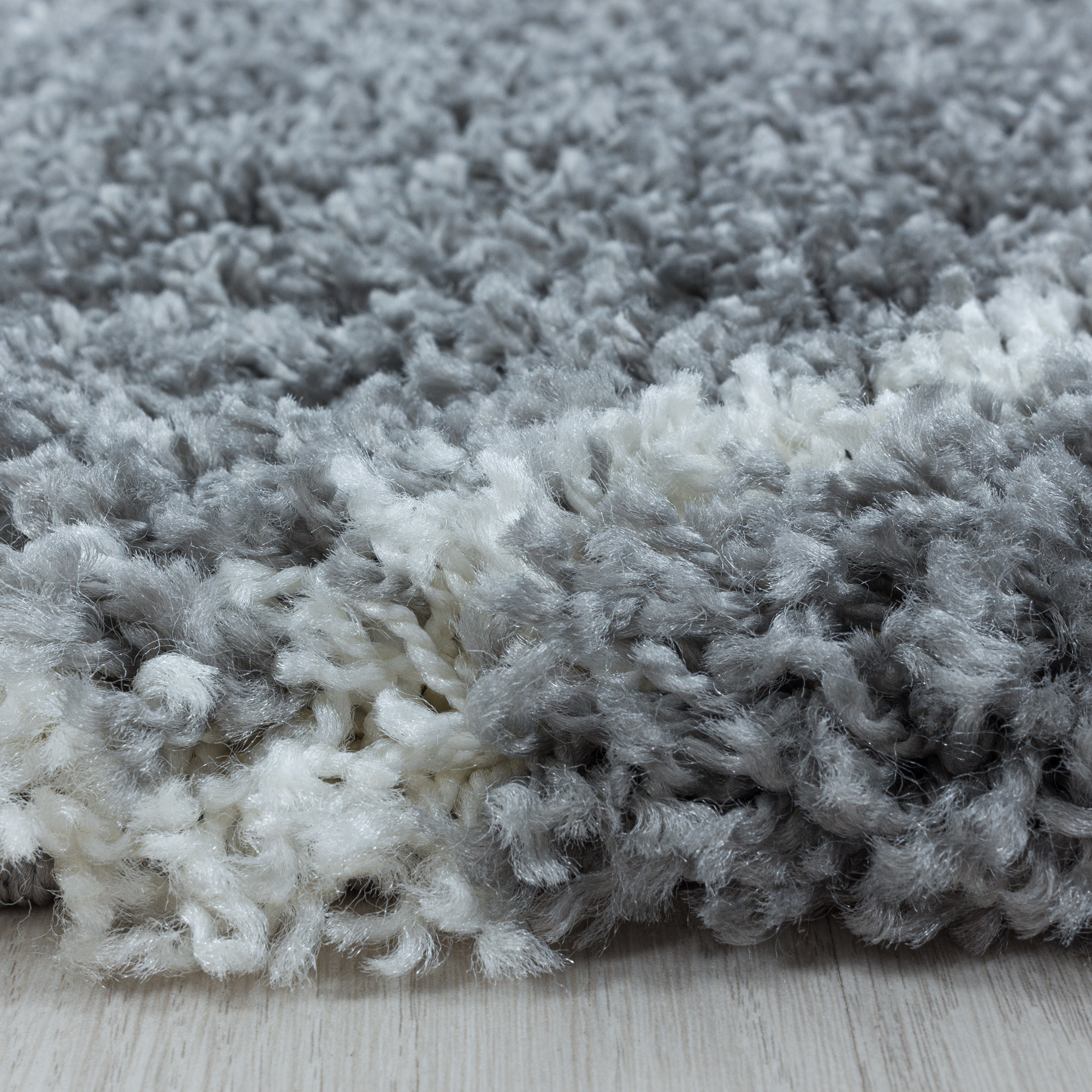 Harmony Soft Shaggy Rond Hoogpolig Vloerkleed Grijs