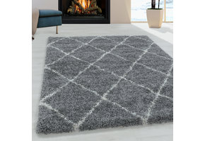 Harmony Soft Shaggy Hoogpolig Vloerkleed Grijs