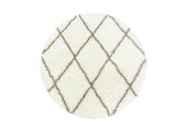 Tapijtenloods Harmony Soft Shaggy Rond Hoogpolig Vloerkleed Creme