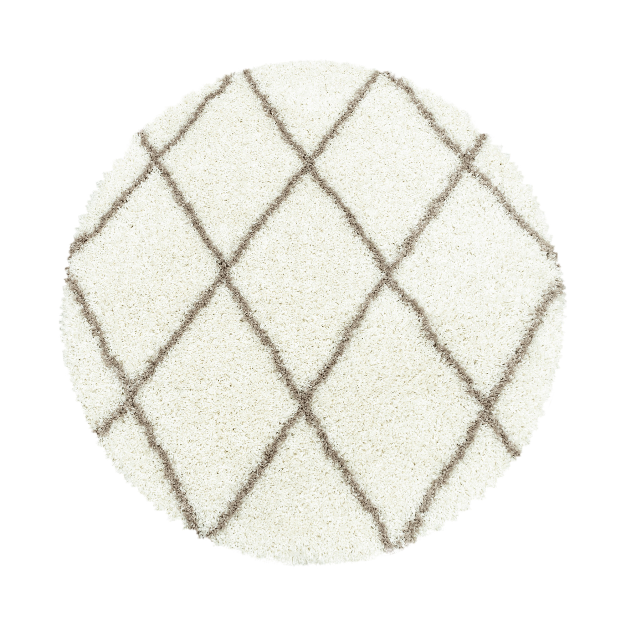 Harmony Soft Shaggy Rond Hoogpolig Vloerkleed Creme