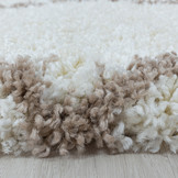 Harmony Soft Shaggy Rond Hoogpolig Vloerkleed Creme