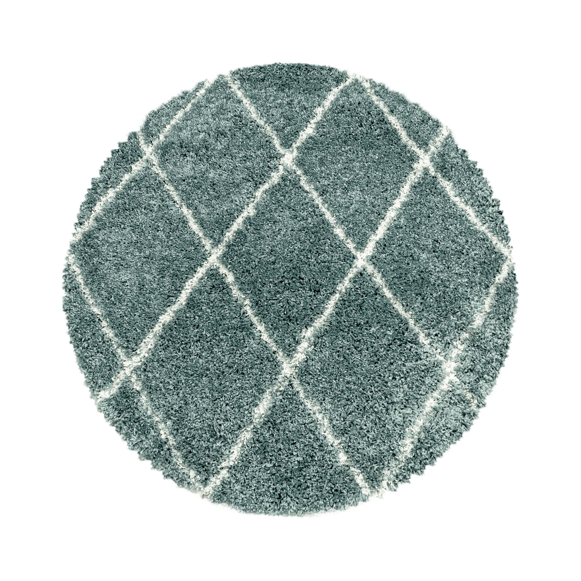 Tapijtenloods Harmony Soft Shaggy Rond Hoogpolig Vloerkleed Blauw / Turquoise