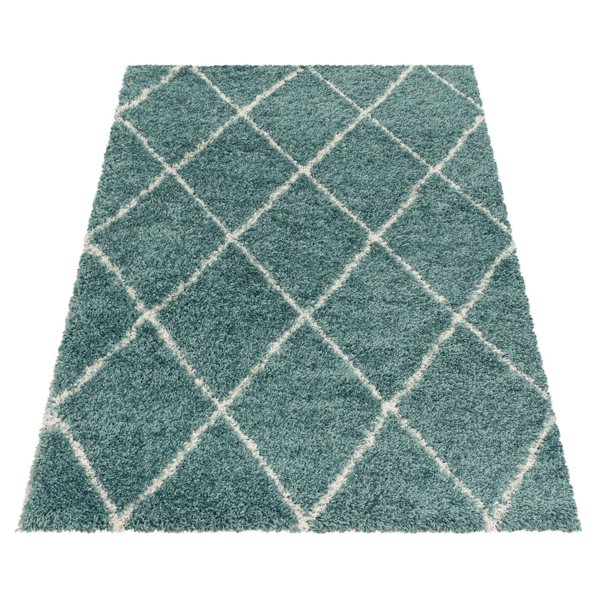 Harmony Soft Shaggy Hoogpolig Vloerkleed Blauw / Turquoise