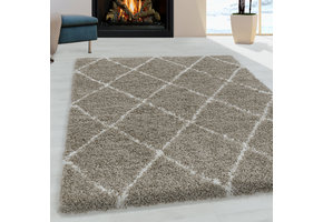 Harmony Soft Shaggy Hoogpolig Vloerkleed Beige