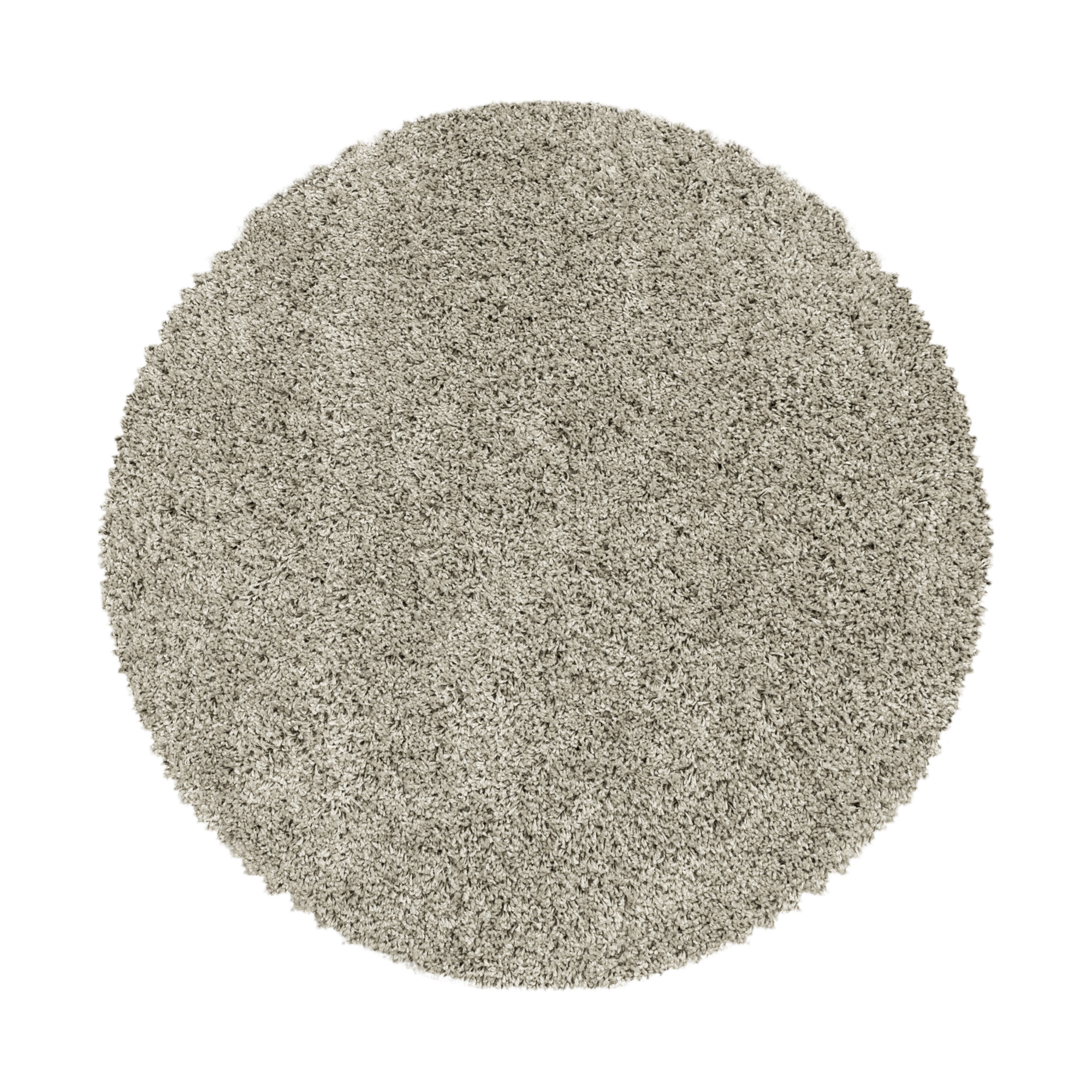 Monaco Soft Rond Shaggy Hoogpolig Vloerkleed Beige