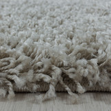 Monaco Soft Rond Shaggy Hoogpolig Vloerkleed Beige