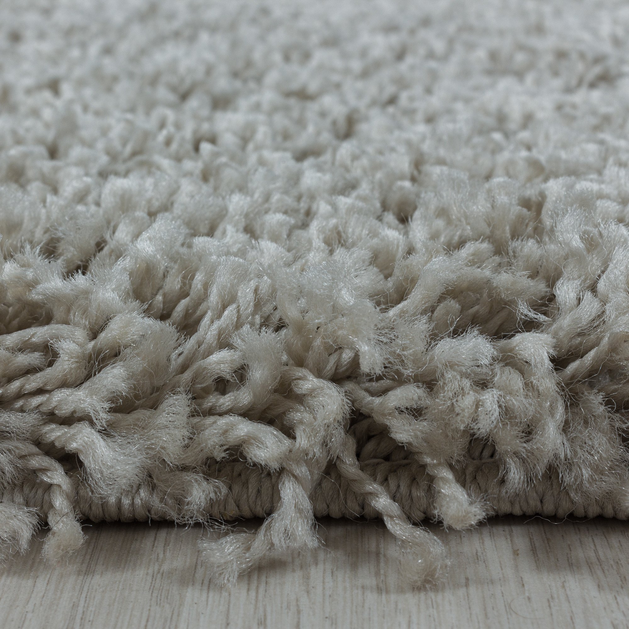 Monaco Soft Rond Shaggy Hoogpolig Vloerkleed Beige