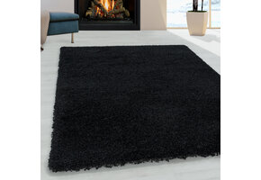 Monaco Soft Shaggy Hoogpolig Vloerkleed Black