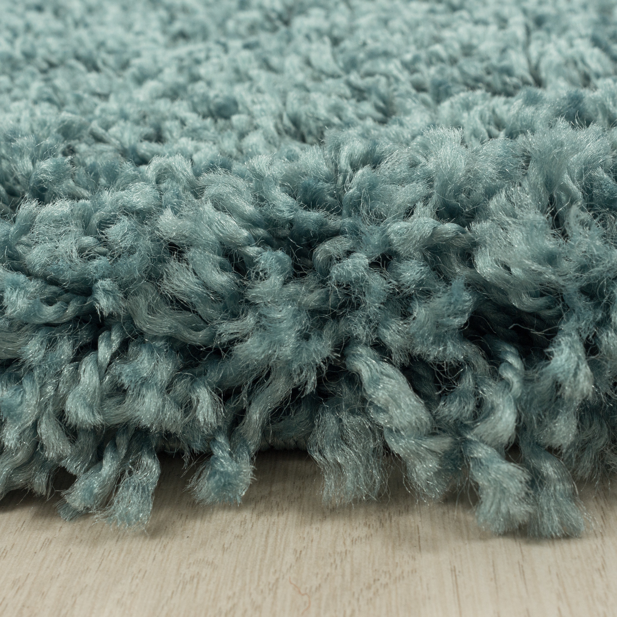 Monaco Soft Rond Shaggy Hoogpolig Vloerkleed Blauw / Turquoise