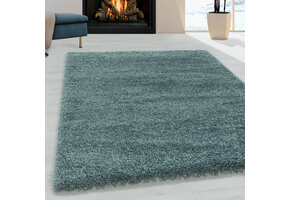 Tapijtenloods Monaco Soft Shaggy Hoogpolig Vloerkleed Blauw / Turquoise