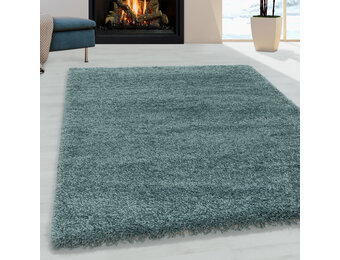 Tapijtenloods Monaco Soft Shaggy Hoogpolig Vloerkleed Blauw / Turquoise
