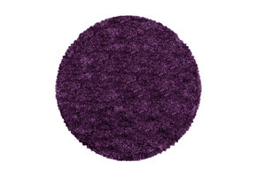 Tapijtenloods Pearl Soft Rond Shaggy Hoogpolig Vloerkleed Paars / Lila