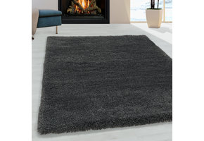 Pearl Soft Shaggy Hoogpolig Vloerkleed Grijs