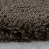 Tapijtenloods Pearl Soft Rond Hoogpolig Vloerkleed Bruin